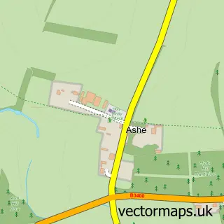 Street map sample of Ashe, Hampshire
