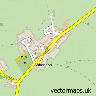 Street map sample of Ashendon, Buckinghamshire