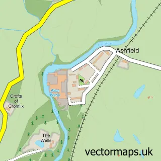 Street map sample of Ashfield, Stirling and Falkirk