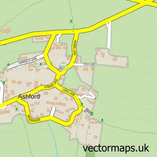 Street map sample of Ashford, Devon