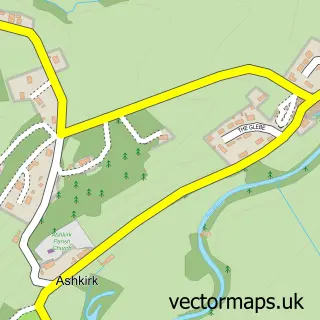 Street map sample of Ashkirk, Roxburgh, Ettrick and Lauderdale