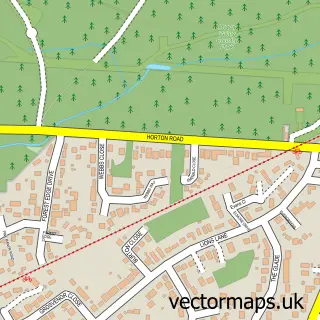 Street map sample of Ashley Heath, Dorset