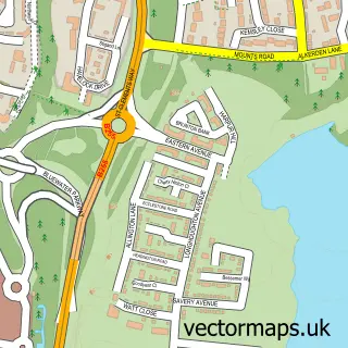 Street map sample of Ashmere, Kent