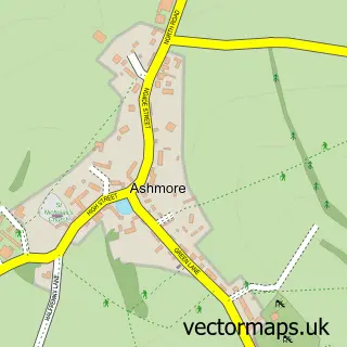 Street map sample of Ashmore, Dorset