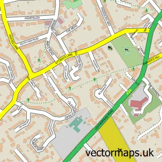 Street map sample of Ashtead, Surrey