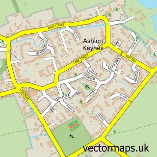 Street map sample of Ashton Keynes, Wiltshire