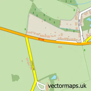 Street map sample of Ashwicken, Norfolk