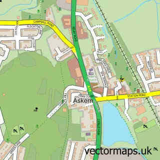 Street map sample of Askern, South Yorkshire