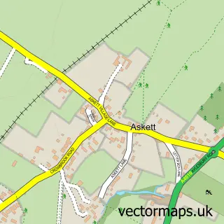 Street map sample of Askett, Buckinghamshire