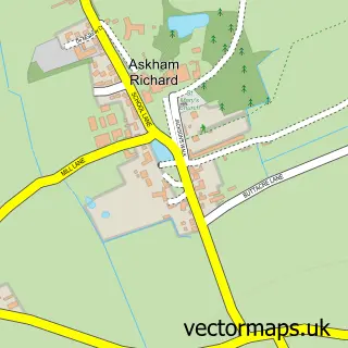 Street map sample of Askham Richard, North Yorkshire