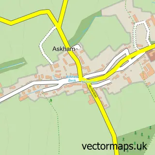 Street map sample of Askham, Cumbria