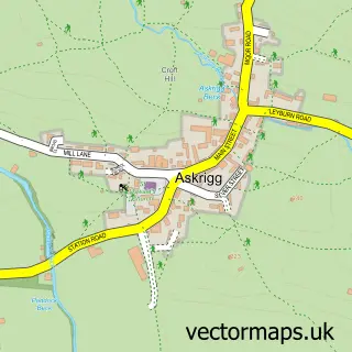 Street map sample of Askrigg, North Yorkshire