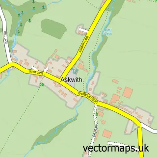 Street map sample of Askwith, North Yorkshire