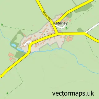 Street map sample of Asterley, Shropshire