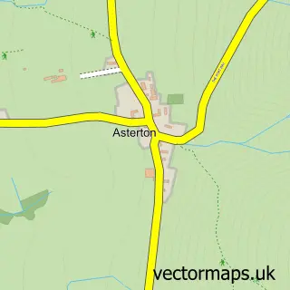 Street map sample of Asterton, Shropshire