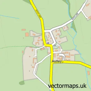 Street map sample of Astley, Shropshire