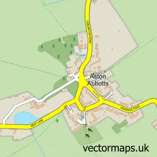 Street map sample of Aston Abbotts, Buckinghamshire