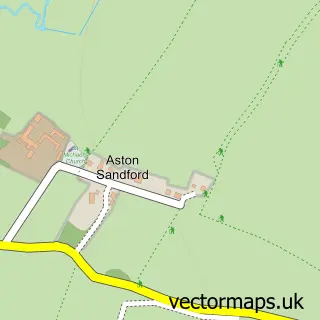 Street map sample of Aston Sandford, Buckinghamshire
