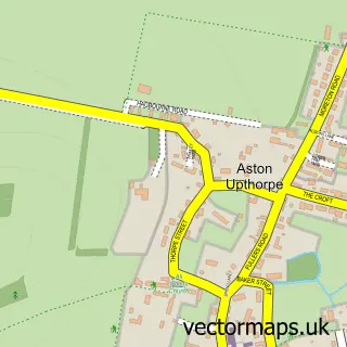 Street map sample of Aston Upthorpe, Oxfordshire