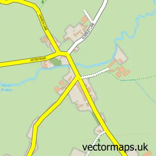 Street map sample of Aston, Shropshire