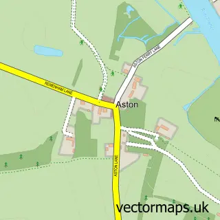 Street map sample of Aston, Berkshire