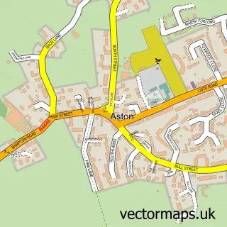 Street map sample of Aston, Oxfordshire