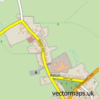 Street map sample of Aston, Cheshire