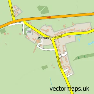 Street map sample of Astwood, Buckinghamshire