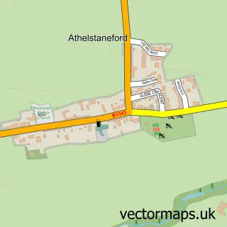 Street map sample of Athelstaneford, East Lothian