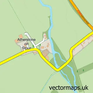 Street map sample of Atherstone on Stour, Warwickshire