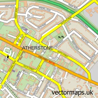 Street map sample of Atherstone, Warwickshire