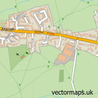 Street map sample of Atworth, Wiltshire