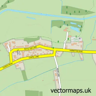 Street map sample of Aubourn, Lincolnshire