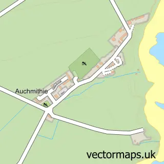 Street map sample of Auchmithie, Angus