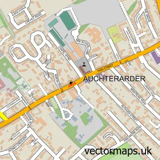 Street map sample of Auchterarder, Perth and Kinross