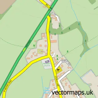 Street map sample of Aughton, Lancashire