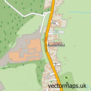 Street map sample of Austerfield, South Yorkshire