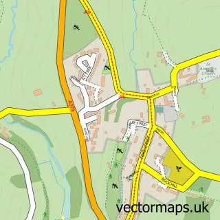 Street map sample of Aveton Gifford, Devon