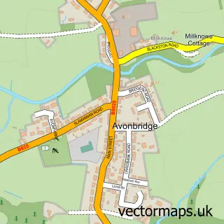Street map sample of Avonbridge, Stirling and Falkirk