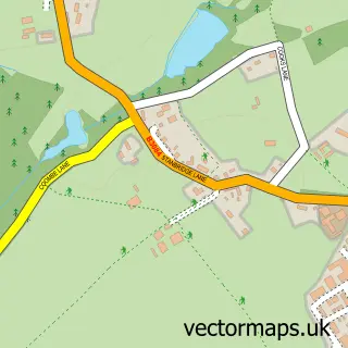 Street map sample of Awbridge, Hampshire