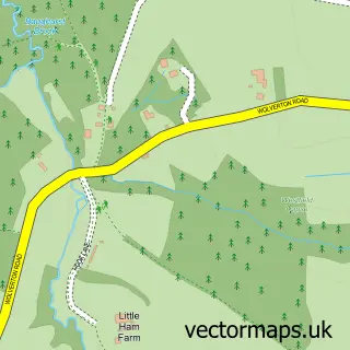 Street map sample of Axmansford, Hampshire