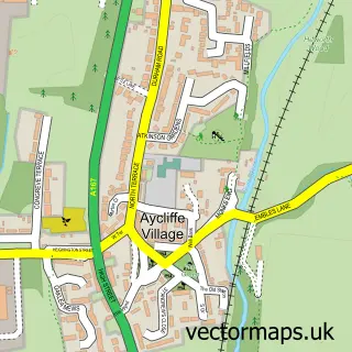 Street map sample of Aycliffe Village, Durham