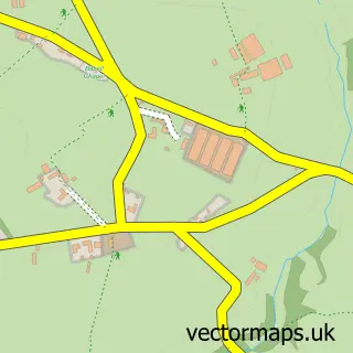 Street map sample of Babell, Clwyd