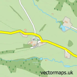 Street map sample of Bacton, Herefordshire