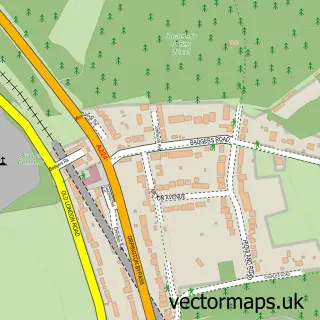 Street map sample of Badger's Mount, Kent