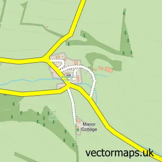 Street map sample of Bagendon, Gloucestershire