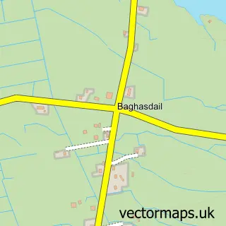 Street map sample of Baghasdail, Western Isles