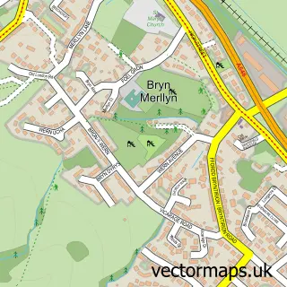 Street map sample of Bagillt, Clwyd