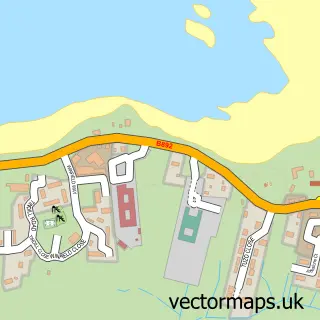 Street map sample of Baile a' Mhanaich, Western Isles