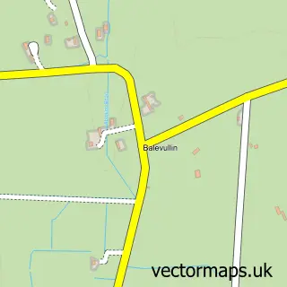 Street map sample of Baile a' Mhuilinn, Argyll and Bute